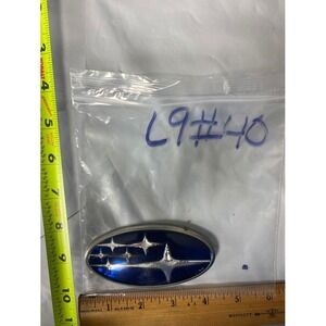 Subaru Blue Silver Oval Star Logo Emblem Badge Replacement 4.75 Inch x 2.25 Inch